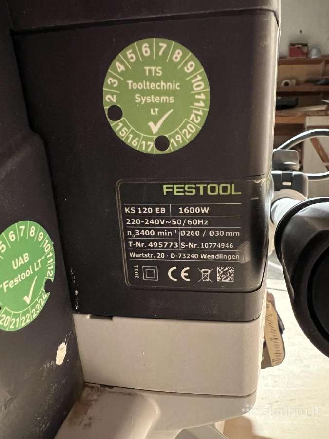 Festool Kapex Ks 120eb, 2011 m., po serviso - nuotraukos Nr. 4