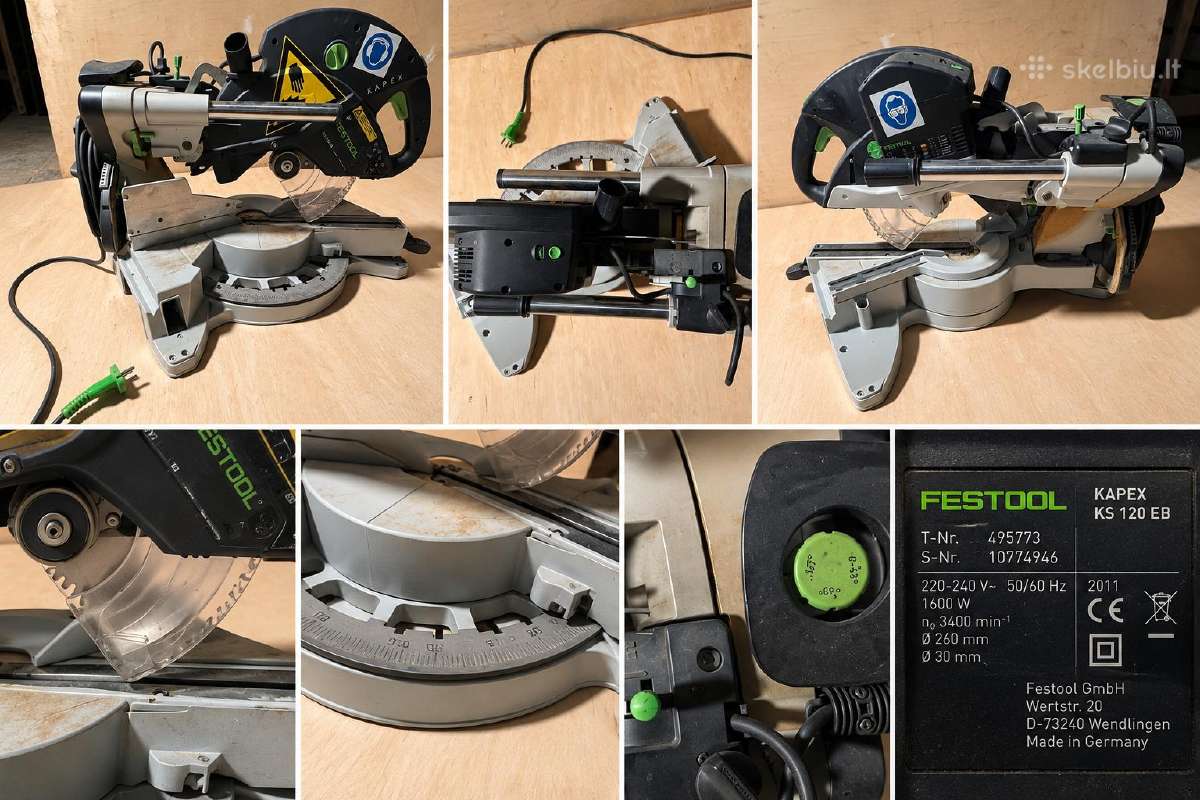 Festool Kapex Ks 120eb, 2011 m., po serviso - nuotraukos Nr. 5