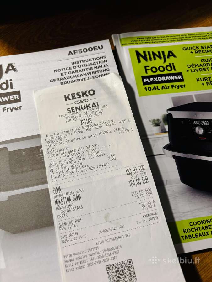 Ninja Foodi Flexdrawer Af500eu, 10,4 l. - nuotraukos Nr. 2