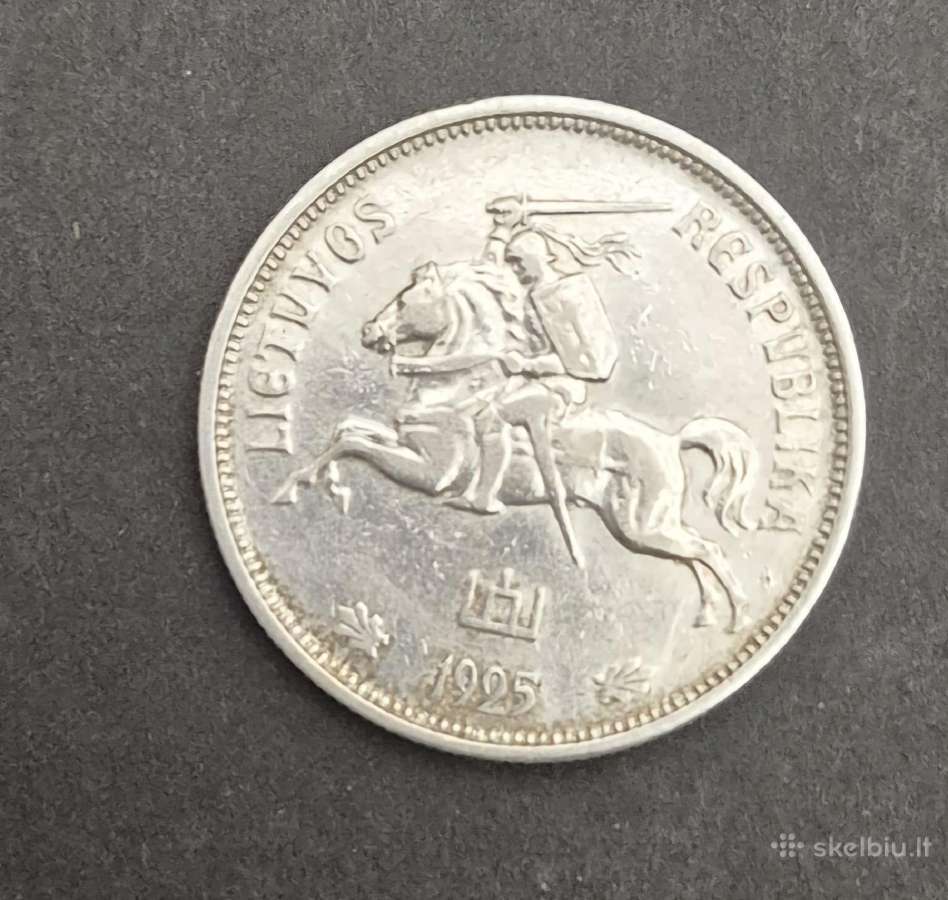5 penki litai tulpe 1925 - nuotraukos Nr. 2