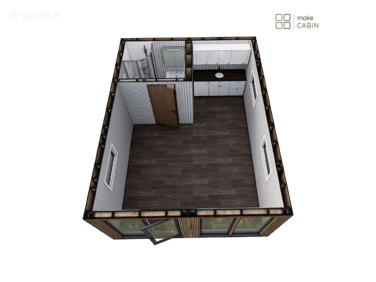 Makecabin 2 modulių namelis - nuotraukos Nr. 4