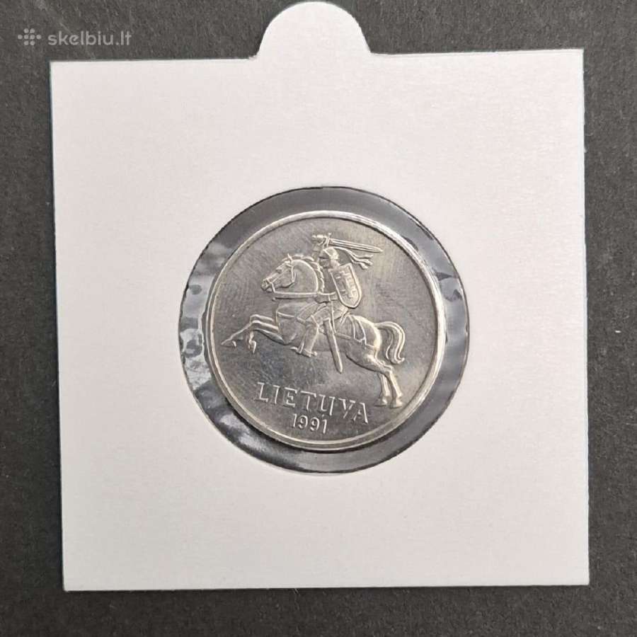 5 penki litai 1991 Unc - nuotraukos Nr. 2