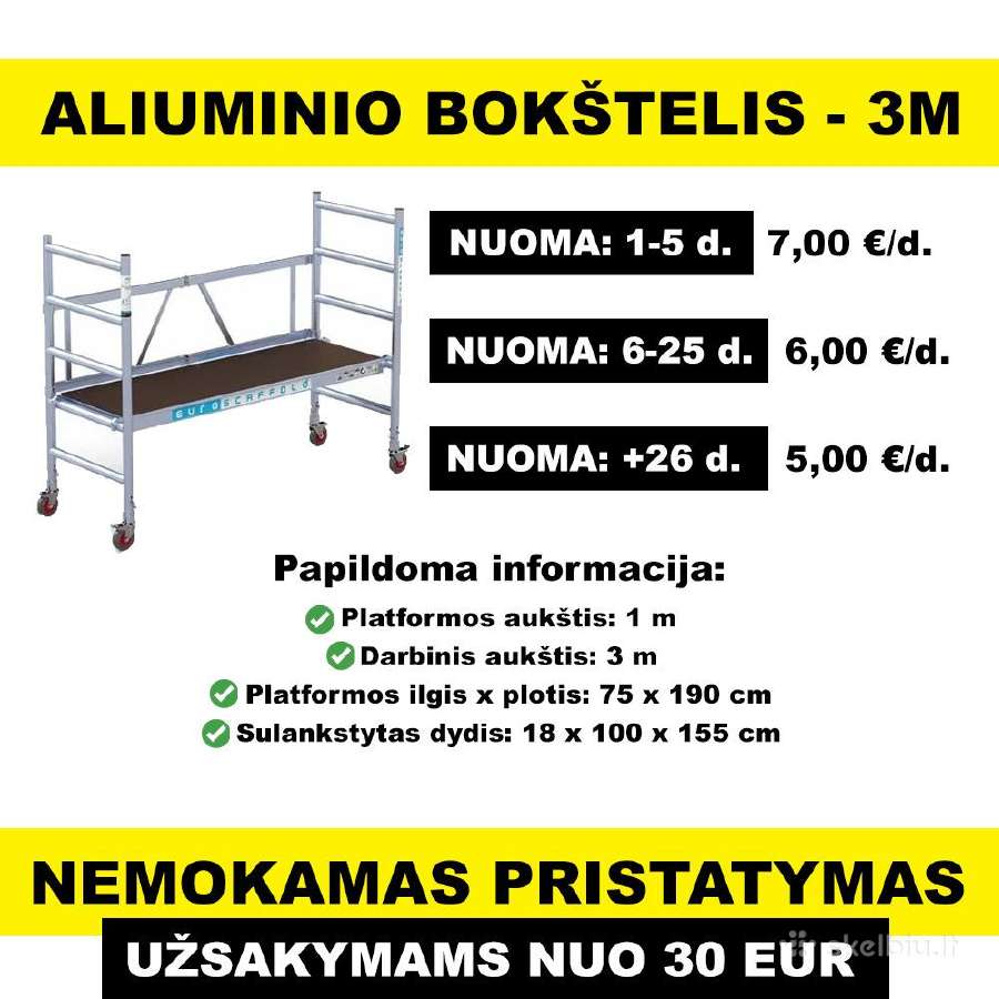Plaunamo siurblio nuoma Aliuminio bokstelio nuoma - nuotraukos Nr. 6