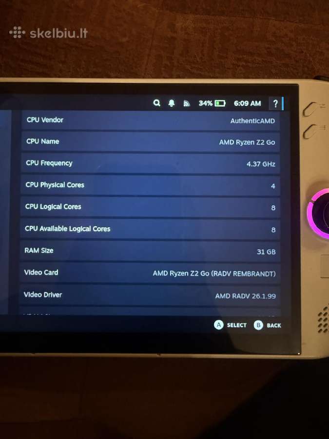 Lenovo Legion Go S 32gb RAM 1tb Steamos - nuotraukos Nr. 3