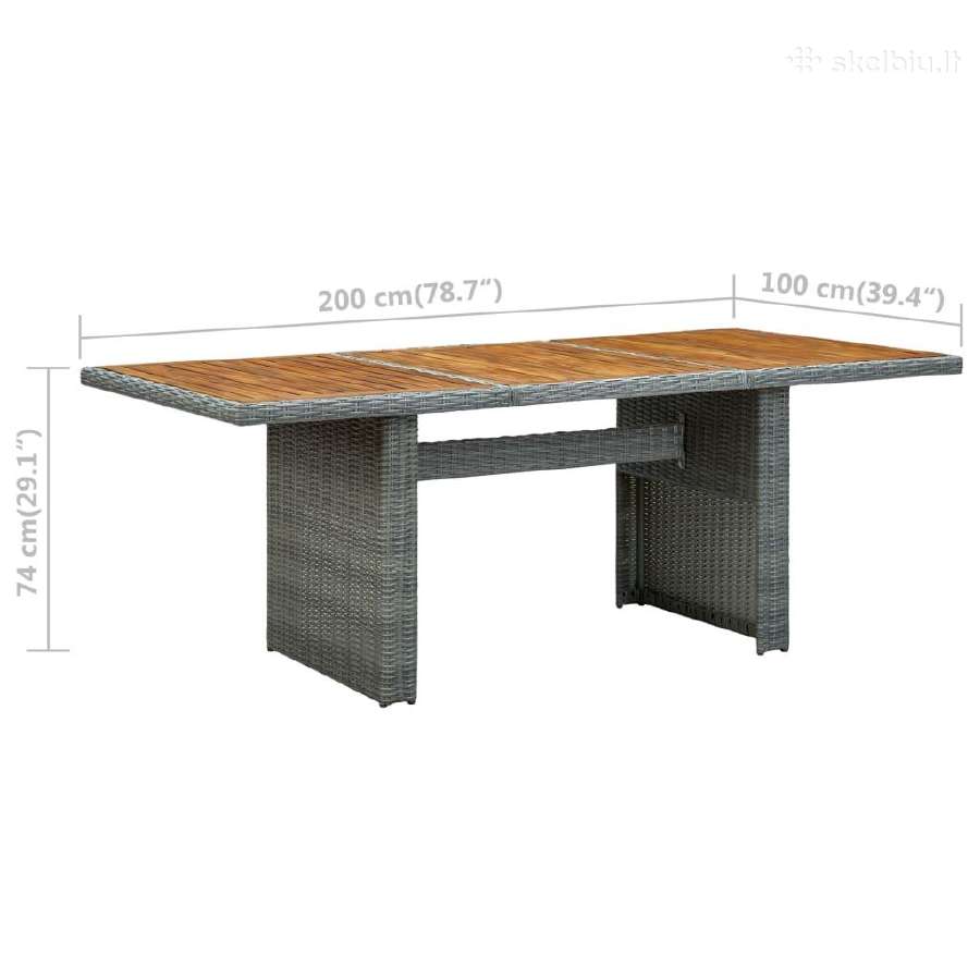 Sodo stalas, šviesiai pilkas vidaxl(313312) - nuotraukos Nr. 7