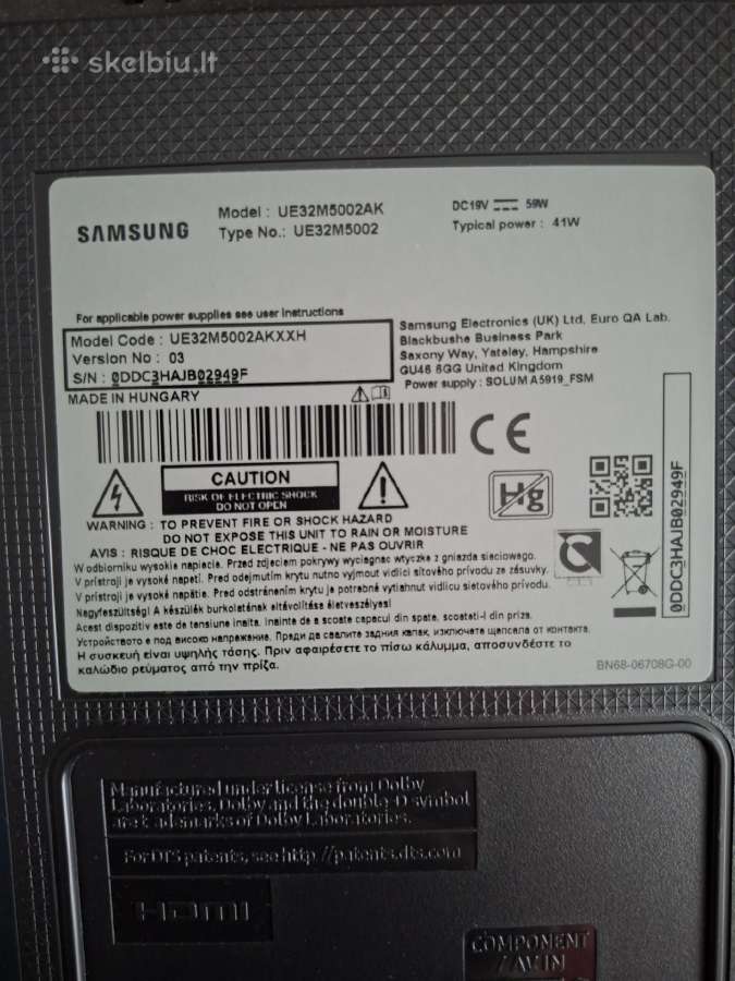 Samsung televizorius 32cl. - nuotraukos Nr. 3