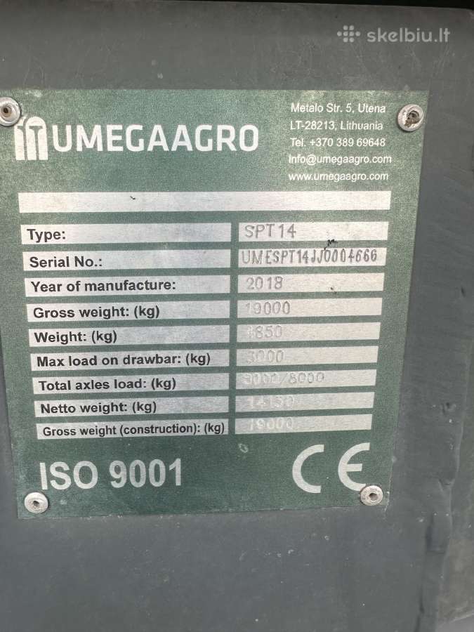 Puspriekabe umega 14 tonu - nuotraukos Nr. 3