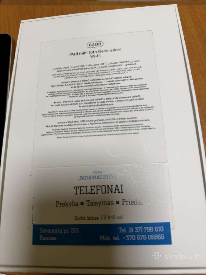 iPad Mini 6kartos 64gb WiFi Pink Su Garantija - nuotraukos Nr. 3