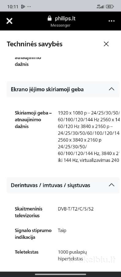 Parduodu televizorių 189cm 350€ - nuotraukos Nr. 3