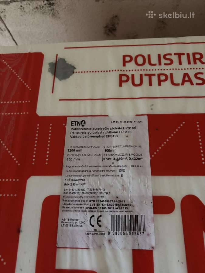 Parduodamas polistirolas Eps100 - nuotraukos Nr. 2