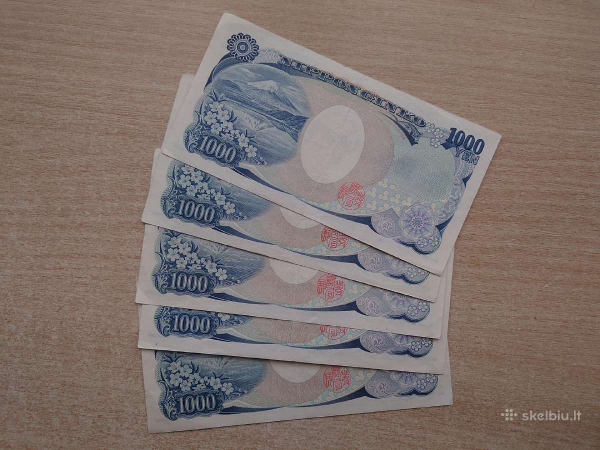 Japonija 5 x 1000 yen jenų - nuotraukos Nr. 2