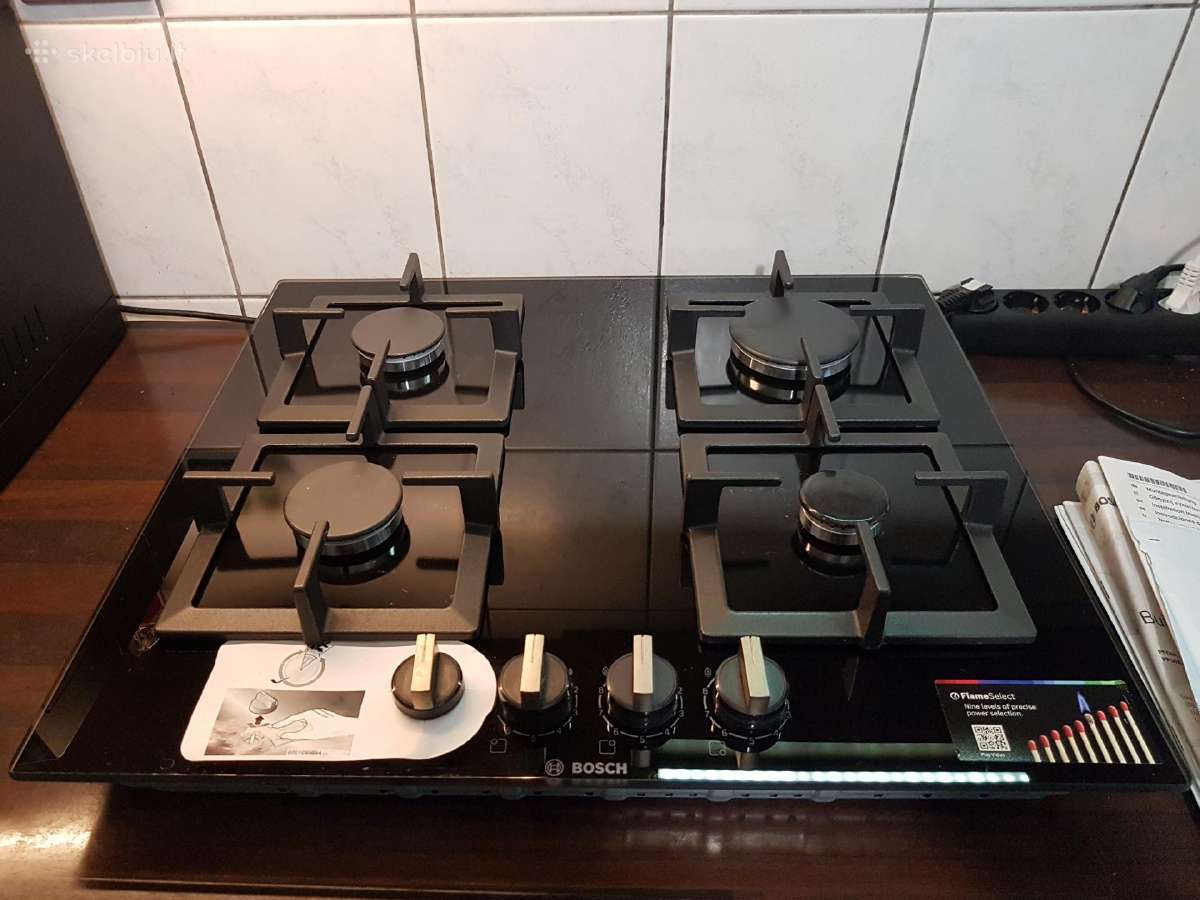 Bosch Serija 6, Dujinė kaitlentė, 60 cm, stiklas - nuotraukos Nr. 4