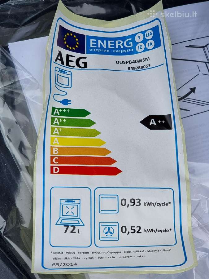 Naujos Aeg Nbu5a20sm / Ou5b40wsm+ garantija - nuotraukos Nr. 17
