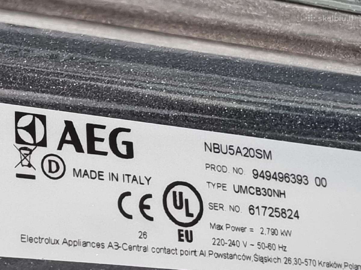 Naujos Aeg Nbu5a20sm / Ou5b40wsm+ garantija - nuotraukos Nr. 22