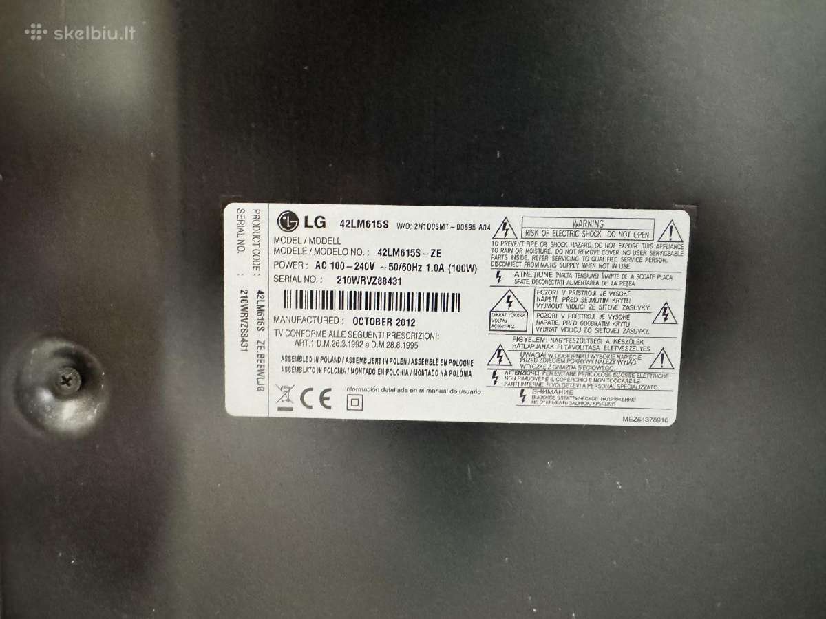 LG 42lm615s televizorius - nuotraukos Nr. 3