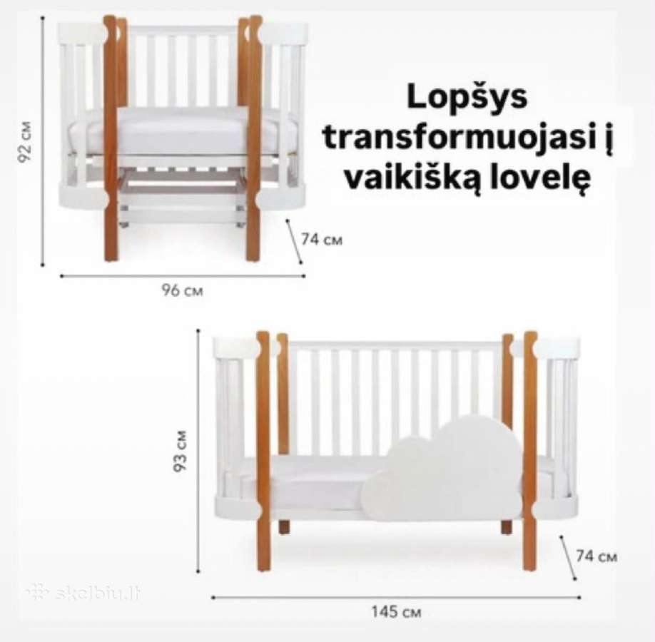 Skubiai parduodame vaikiska lovyte tik 50 eur - nuotraukos Nr. 6