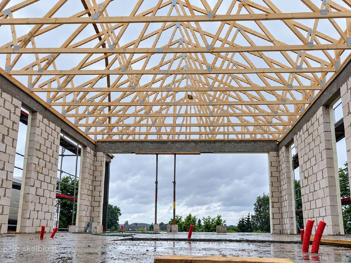 Stogo santvarų, gegnių, sijų gamyba , C24 mediena - nuotraukos Nr. 2