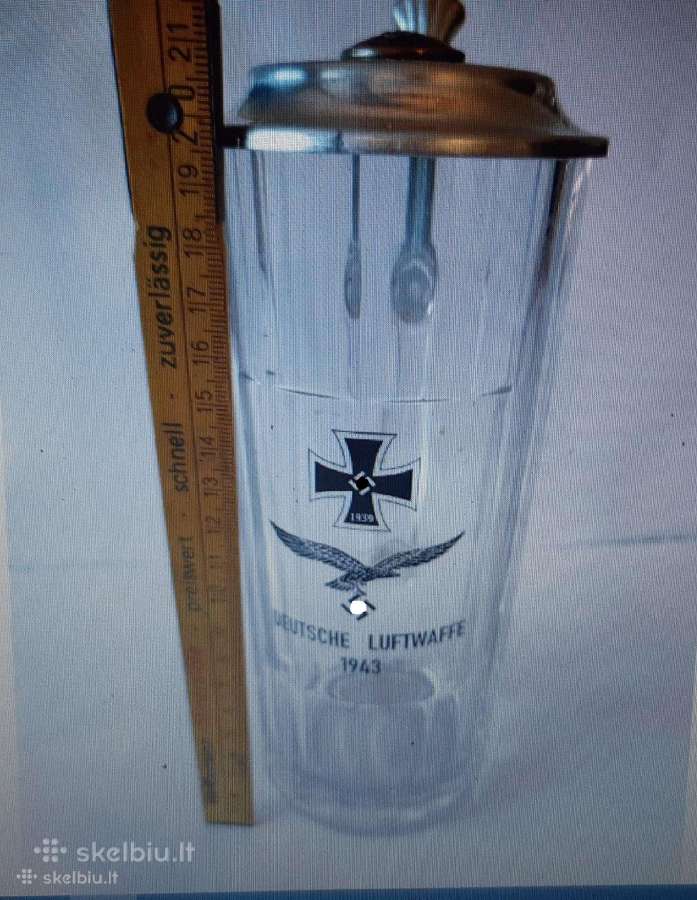 Ww2 Didelis vokiškas alaus bokalas 21cm.aukštis - nuotraukos Nr. 3