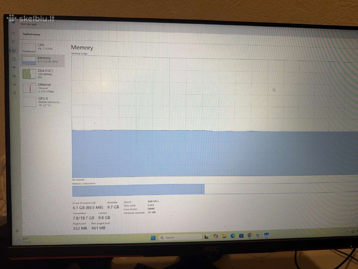 Žaidimų Pc Rtx 3060 12gb / i5-12400f / Ddr5 - nuotraukos Nr. 2