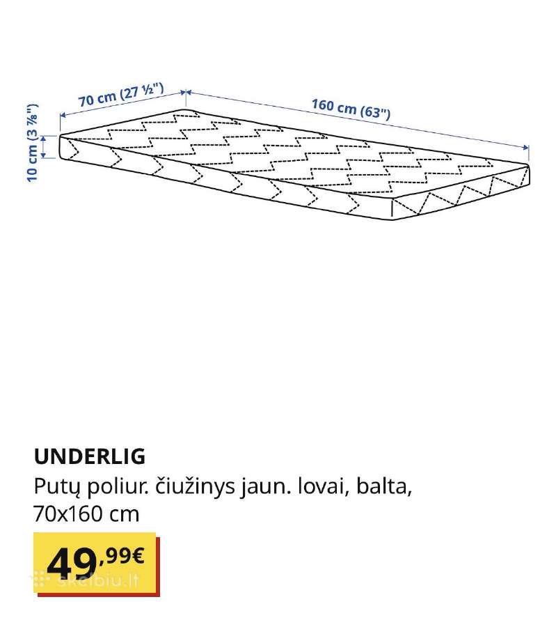 Ikea vaikiška lova Sniglar su čiužiniu - nuotraukos Nr. 8