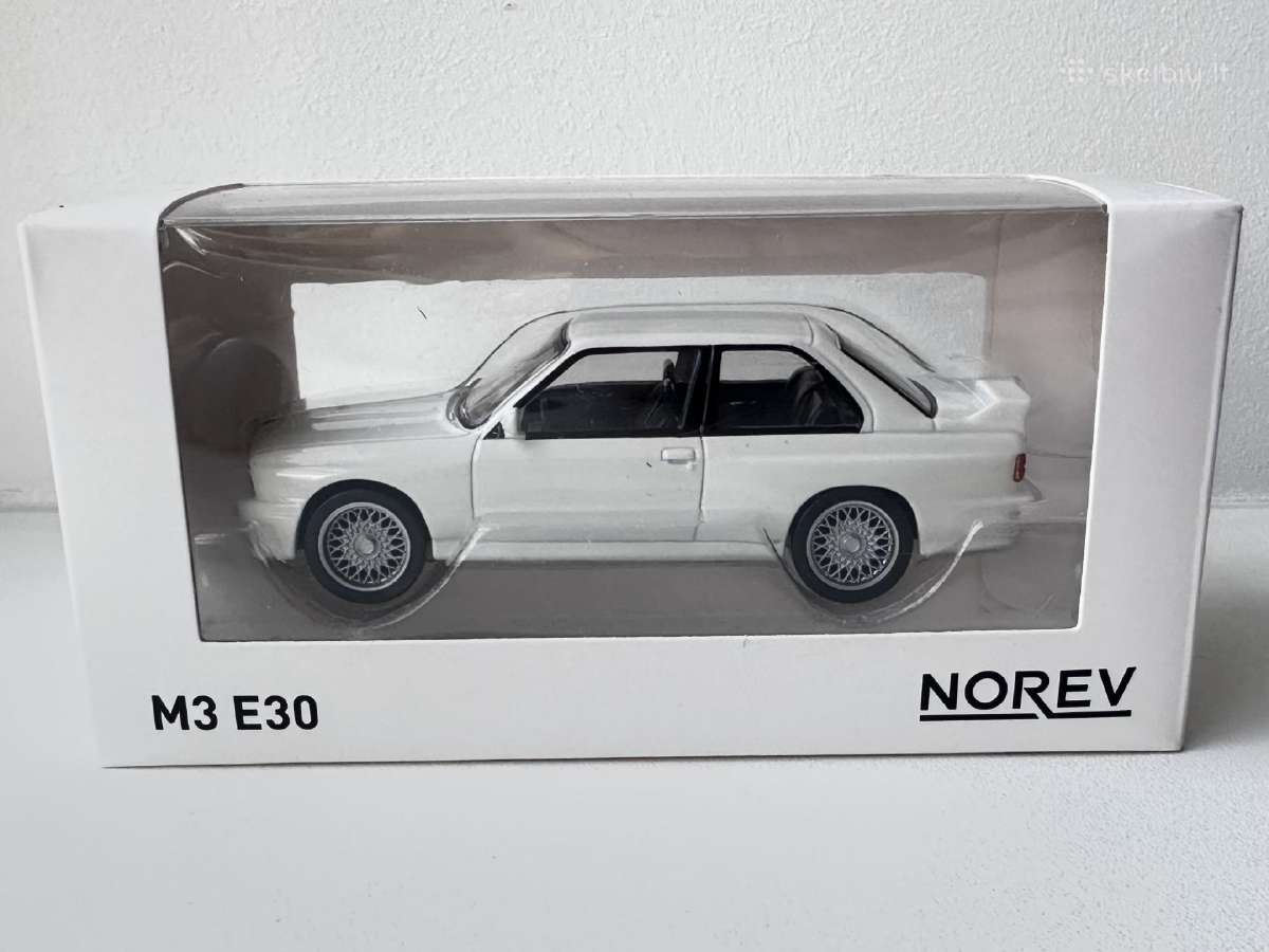 Bmw M3 E30 1986 balta 1:43 Norev Jet Car - nuotraukos Nr. 2