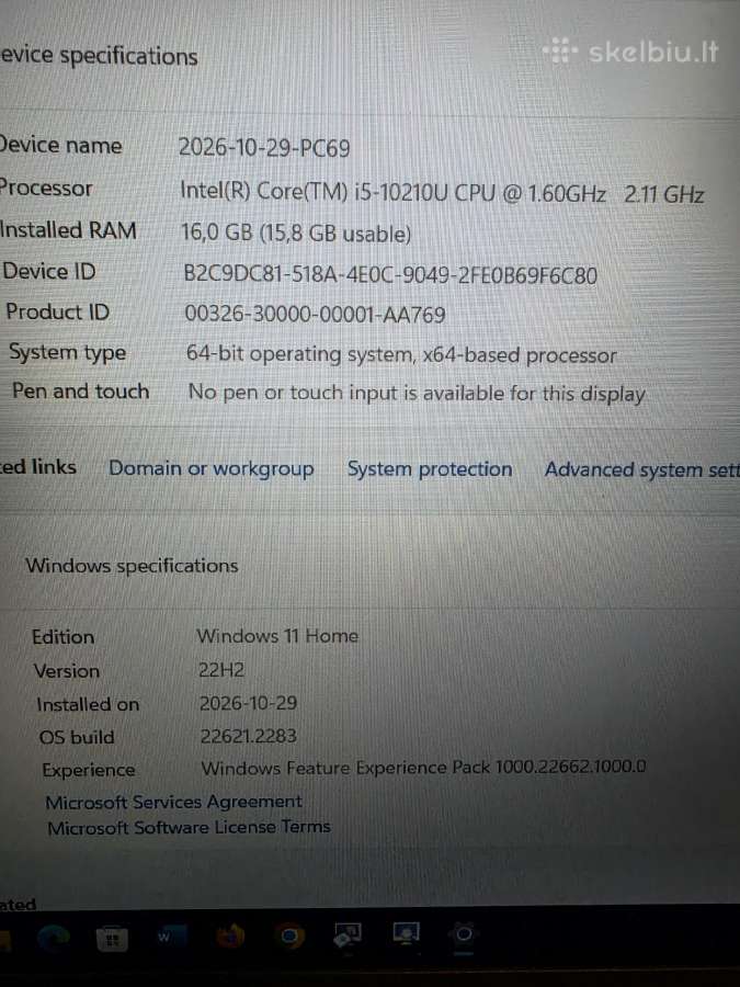 Dell Latitude 3510. i5- 10210u. 16/256 GB.1. - nuotraukos Nr. 5
