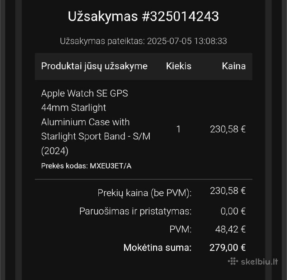 Apple watch se 2 - kaip naujas! - nuotraukos Nr. 5