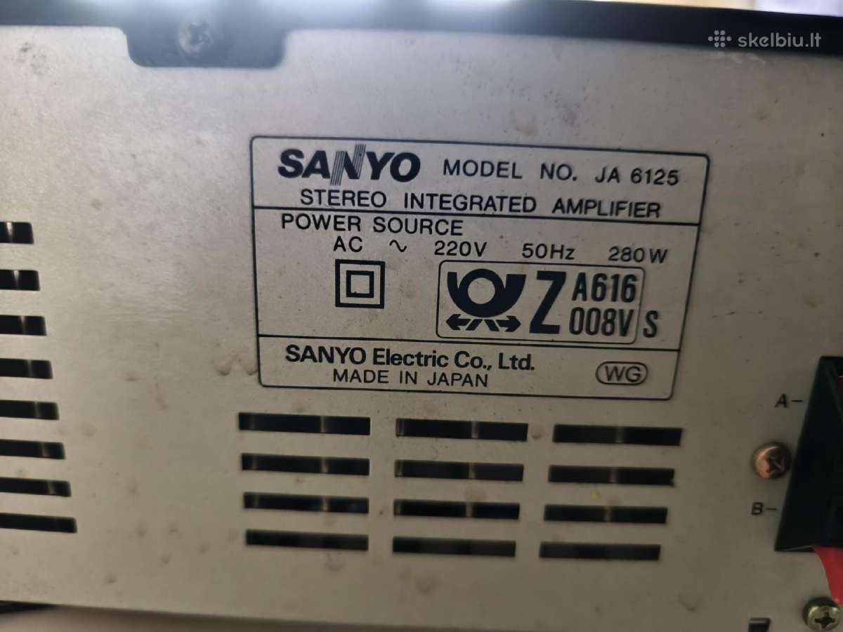 Sanyo Ja 6125, 2x55w, made in Japan - nuotraukos Nr. 4