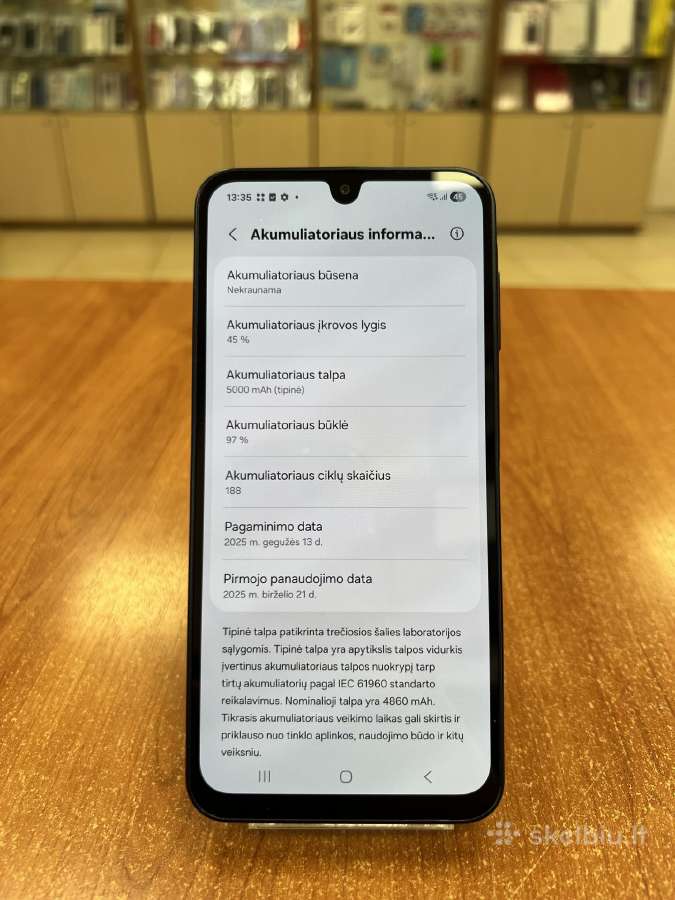 Samsung Galaxy A166 A16 5G 128 GB (Naudotas) - nuotraukos Nr. 2