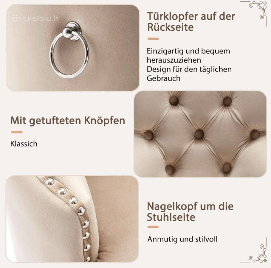Valgomojo kėdžių komplektas 2vnt - nuotraukos Nr. 7