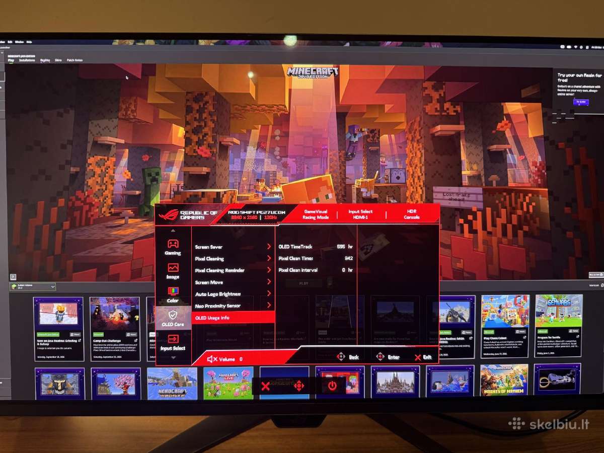 Asus Rog Swift Oled Pg27ucdm 4k 240hz - nuotraukos Nr. 2