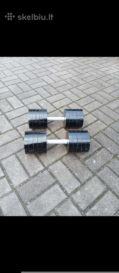 30+30 kg./90eur.metaliniai geri hanteliai - nuotraukos Nr. 2