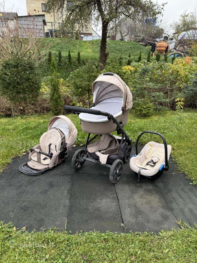 Vaikiškas vežimėlis Tutis Aero 3in1 su autokėdute - nuotraukos Nr. 2