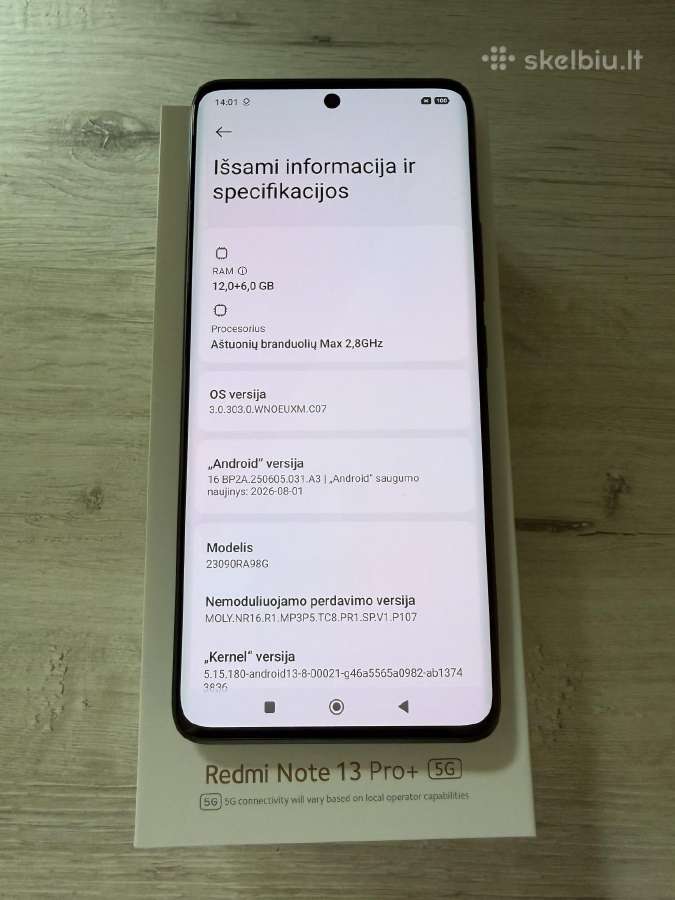 Xiaomi Redmi Note 13 Pro+ 5G 512/12gb - Juodas - nuotraukos Nr. 2
