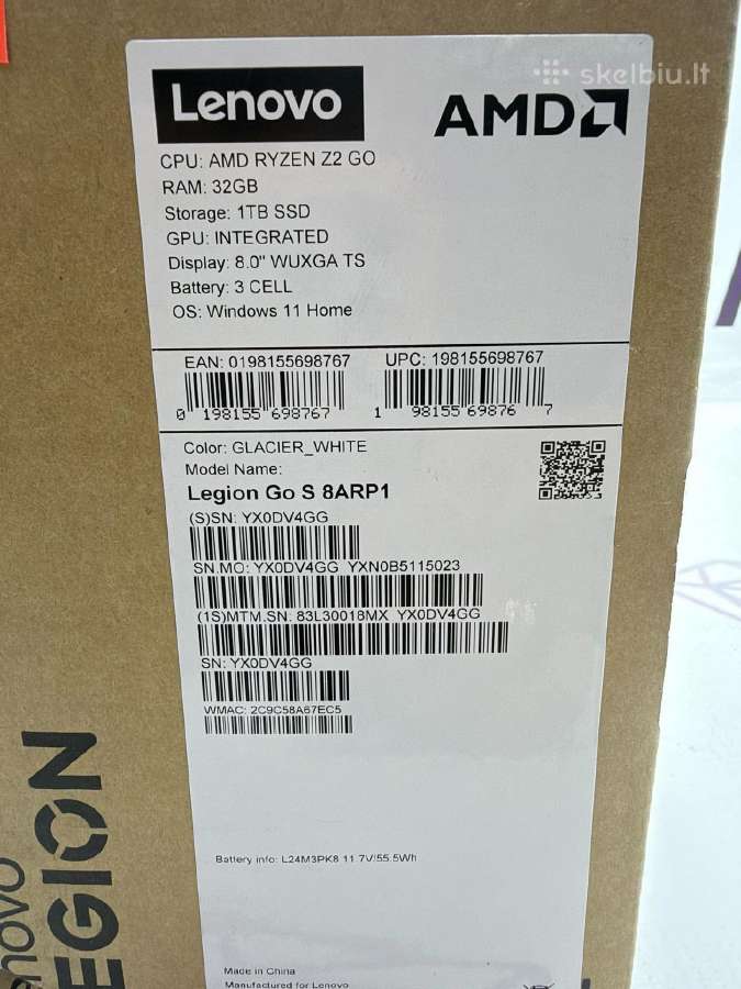 Lenovo Go S (Ryzen Z2, 32gb). Siunčiame - nuotraukos Nr. 2