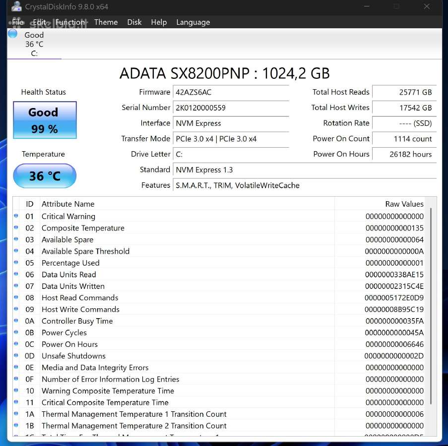 M2 Adata Xpg Sx8200 Pro 1tb - nuotraukos Nr. 4