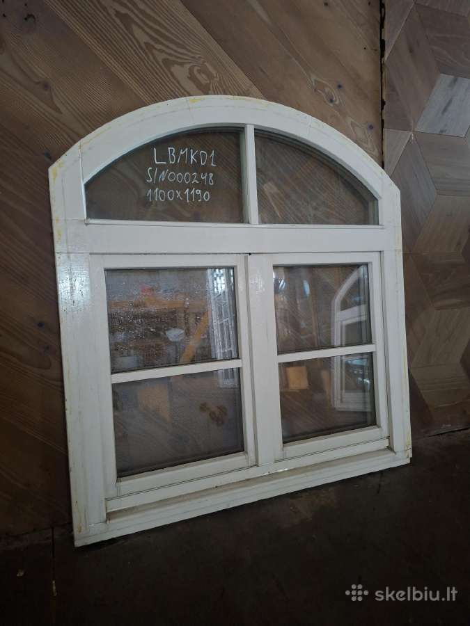Balti mediniai arkiniai langai 11001190, 6 vnt. - nuotraukos Nr. 10