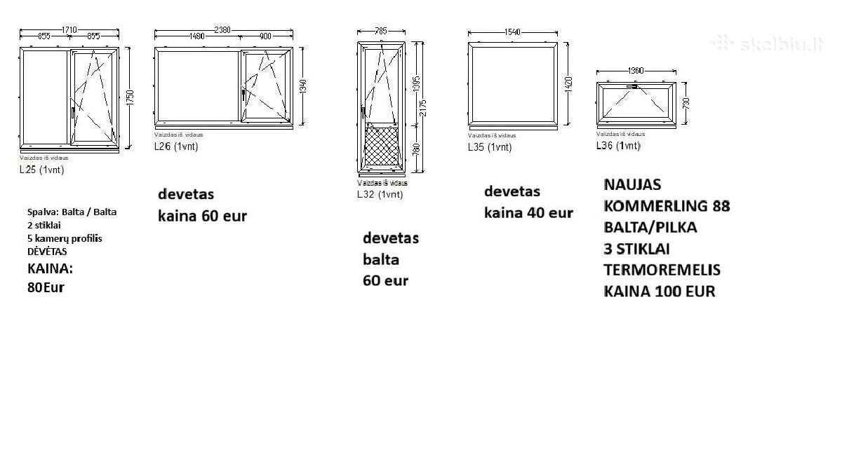 Naudoti Ir Nauji Plastikiniai Langai Geros Bukles - nuotraukos Nr. 3