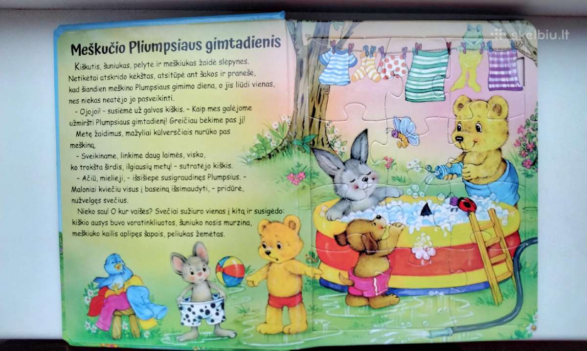 Meškiuko Pliumpsiaus gimtadienis. Dėlionių knygelė - nuotraukos Nr. 2