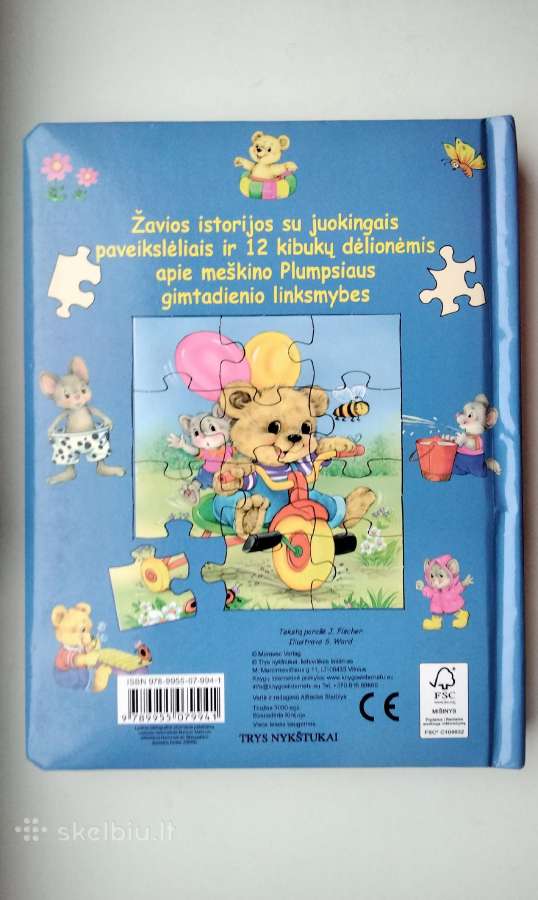 Meškiuko Pliumpsiaus gimtadienis. Dėlionių knygelė - nuotraukos Nr. 7