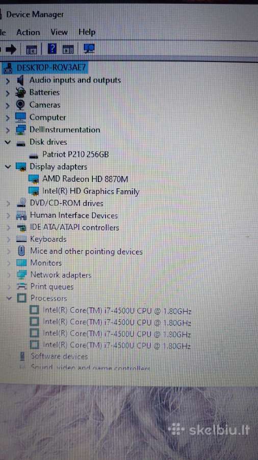 Dell 17.3" i7 / 8gb RAM / 256gb SSD / Naujas akumu - nuotraukos Nr. 3