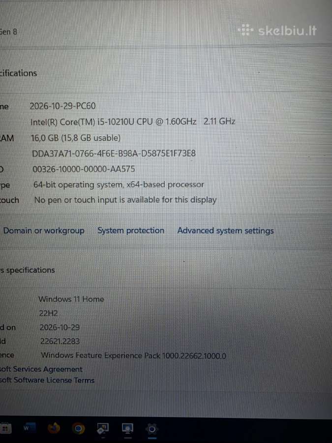 Dell Latitude 3510. i5- 10210u. 16/256 GB. - nuotraukos Nr. 5