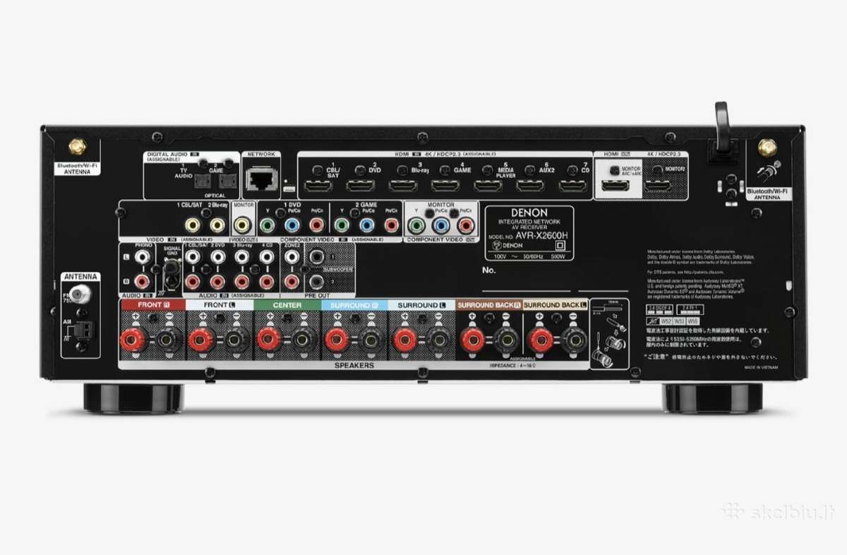 Denon Avr-x2600h 7.2 AV resyveris Dolby Atmos 4k - nuotraukos Nr. 2