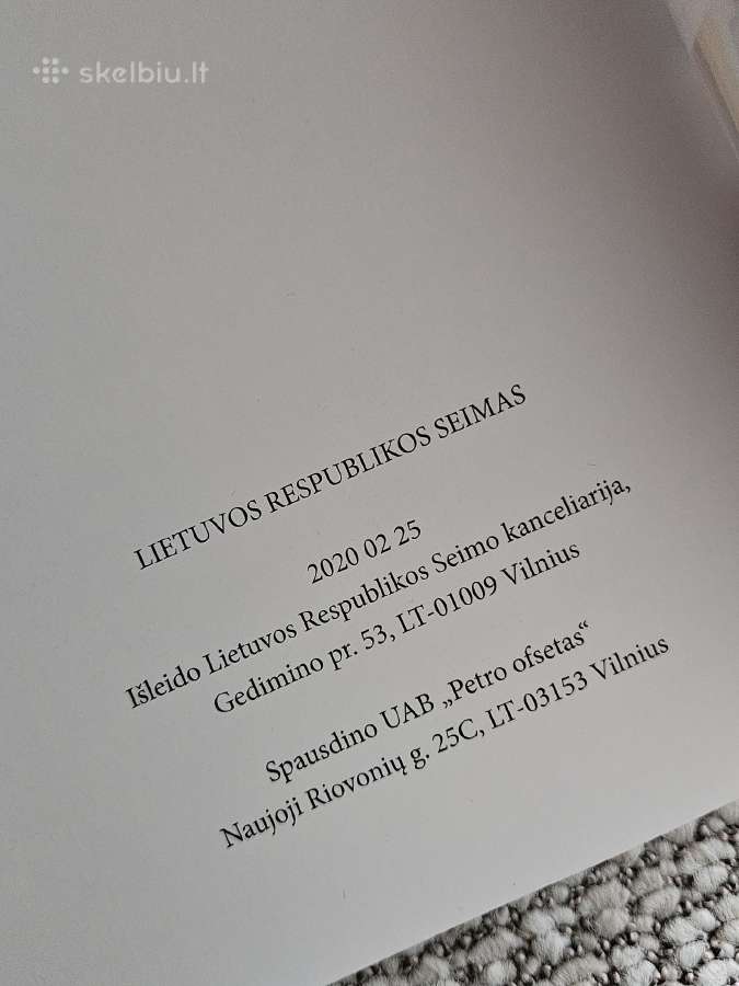 Knyga Lietuvos Respublikos Seimas - nuotraukos Nr. 3