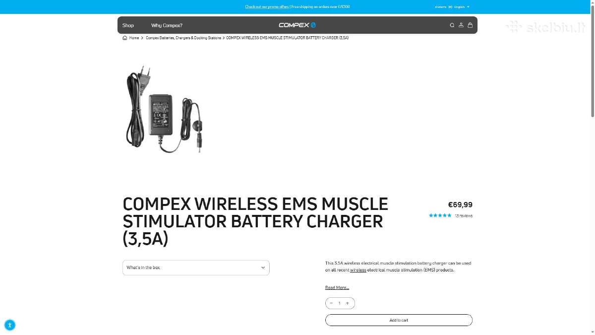 Compex Sp6.0, Sp8.0, wireless įkroviklis pakrovėja - nuotraukos Nr. 4