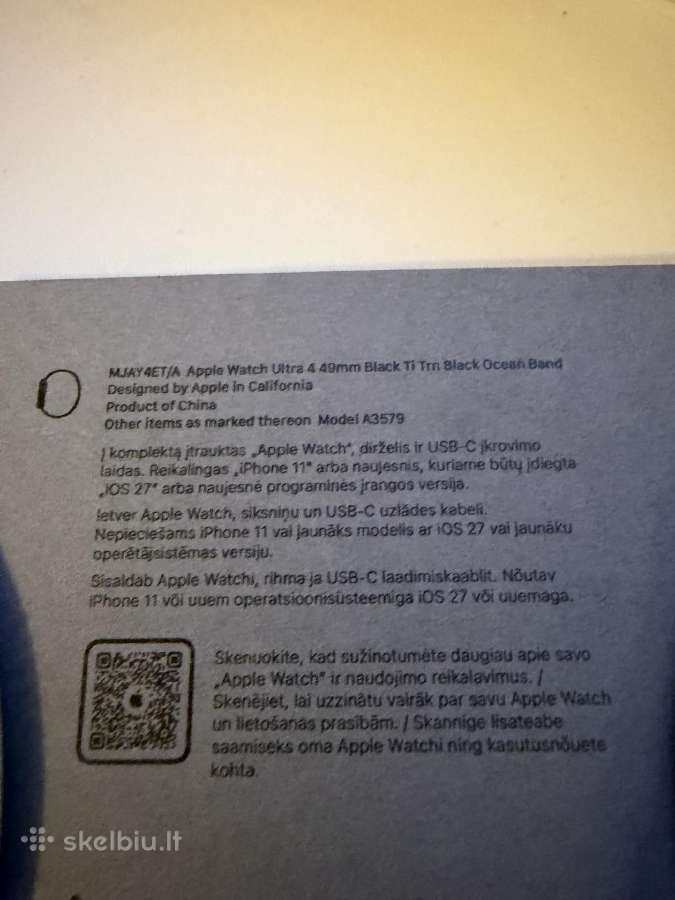 Apple Watch Ultra 4 GPS+cell 49mm Black - nuotraukos Nr. 3