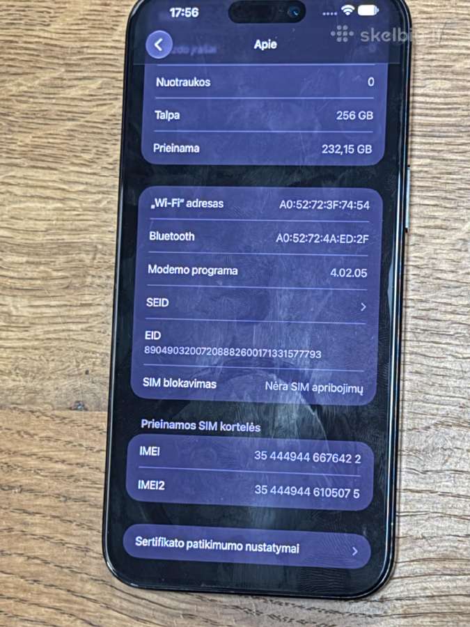 iPhone 15 Pro Max Gray 256gb geros būklės - nuotraukos Nr. 7