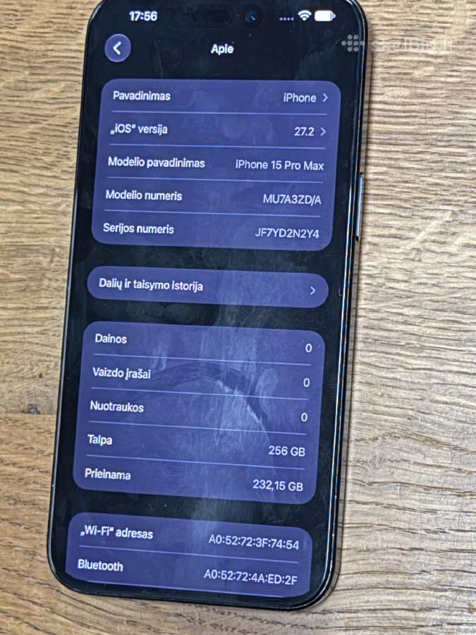iPhone 15 Pro Max Gray 256gb geros būklės - nuotraukos Nr. 8