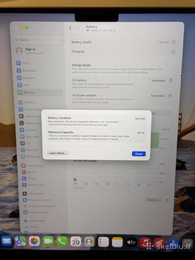 MacBook Pro 16 M1 Max / 32gb / 1tb - nuotraukos Nr. 8