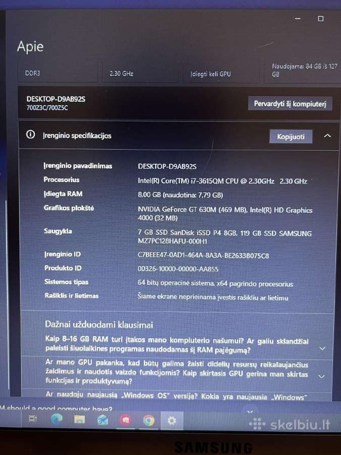 Samsung nesiojamas kompiuteris - nuotraukos Nr. 3